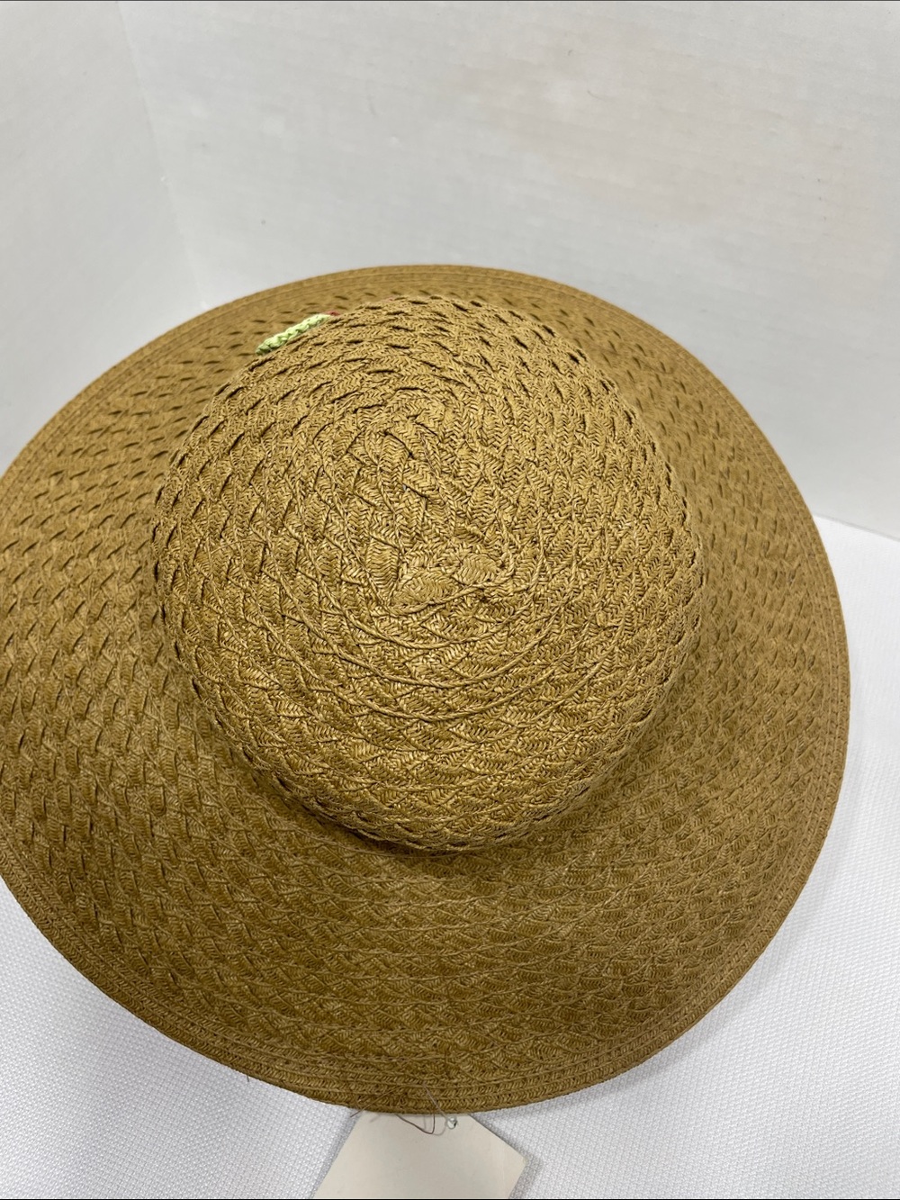 Cappelli Straw Sun Hat Multicolor Crochet Flowers - Women’s UPF NEW NWT - Picture 6 of 12
